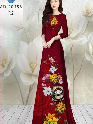 Vải Áo Dài Tết Hoa in 3D AD 20456 23